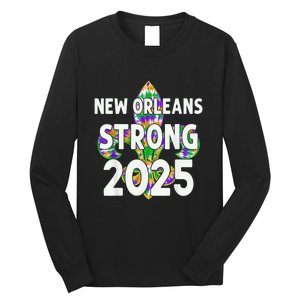 New Orleans Strong 2025 Nola Strong Tie Dye Style Long Sleeve Shirt