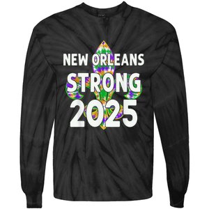 New Orleans Strong 2025 Nola Strong Tie Dye Style Tie-Dye Long Sleeve Shirt