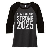 New Orleans Strong 2025 Women Unity Women's Tri-Blend 3/4-Sleeve Raglan Shirt