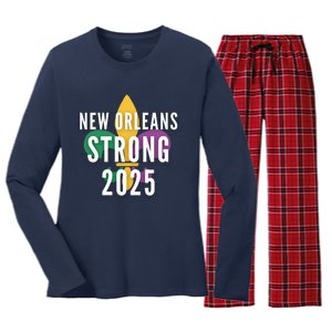 New Orleans Strong 2025 Unity Women's Long Sleeve Flannel Pajama Set 