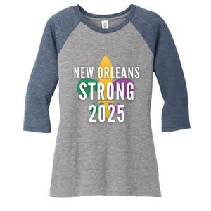 New Orleans Strong 2025 Unity Women's Tri-Blend 3/4-Sleeve Raglan Shirt