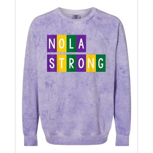 New Orleans Support Strong Colorblast Crewneck Sweatshirt