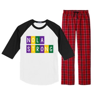 New Orleans Support Strong Raglan Sleeve Pajama Set