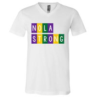 New Orleans Support Strong V-Neck T-Shirt