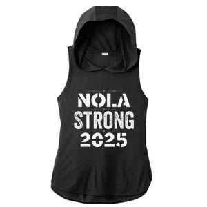 New Orleans Strong 2025. Nola Strong 2025. Unity 2025 Ladies PosiCharge Tri-Blend Wicking Draft Hoodie Tank