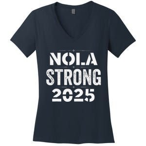 New Orleans Strong 2025. Nola Strong 2025. Unity 2025 Women's V-Neck T-Shirt