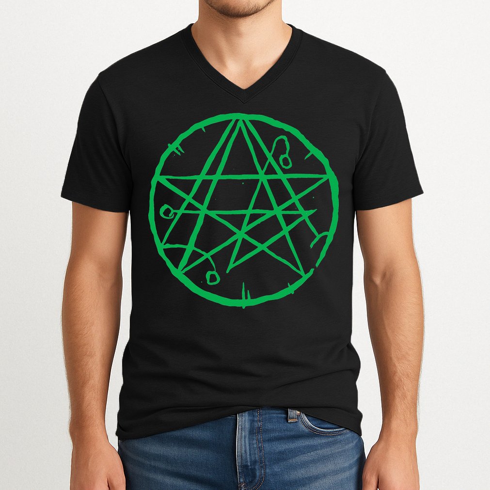 Necronomicon Occult Symbol Cosmic Horror Cthulhu V-Neck T-Shirt