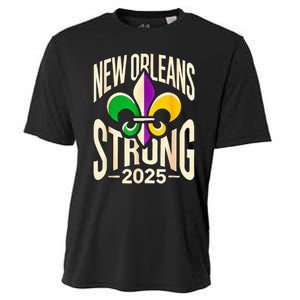 New Orleans Strong 2025 Nola Strong Support Fleur De Lis Cooling Performance Crew T-Shirt