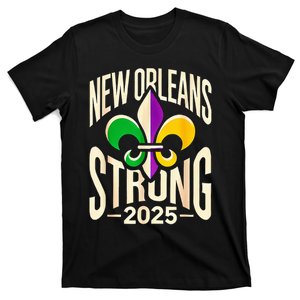 New Orleans Strong 2025 Nola Strong Support Fleur De Lis T-Shirt