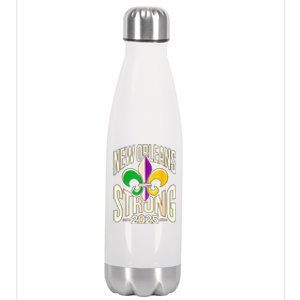 New Orleans Strong 2025 Nola Strong Support Fleur De Lis Stainless Steel Insulated Water Bottle