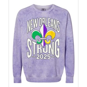 New Orleans Strong 2025 Support Fleurdelis For Nola Colorblast Crewneck Sweatshirt