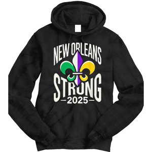 New Orleans Strong 2025 Support Fleurdelis For Nola Tie Dye Hoodie