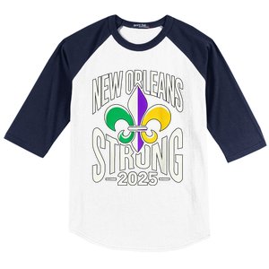 New Orleans Strong 2025 Support Fleurdelis For Nola Baseball Sleeve Shirt