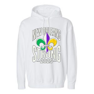 New Orleans Strong 2025 Support Fleurdelis For Nola Garment-Dyed Fleece Hoodie