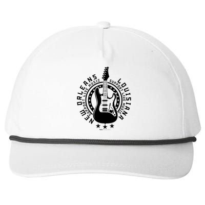 New Orleans Support Local Rock Music Electric Guitar Meaningful Gift Snapback Five-Panel Rope Hat