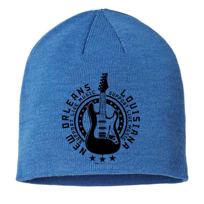 New Orleans Support Local Rock Music Electric Guitar Meaningful Gift Sustainable Beanie