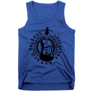 New Orleans Support Local Rock Music Electric Guitar Meaningful Gift Tank Top