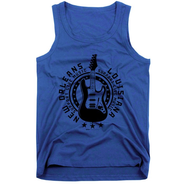 New Orleans Support Local Rock Music Electric Guitar Meaningful Gift Tank Top