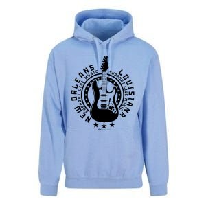 New Orleans Support Local Rock Music Electric Guitar Meaningful Gift Unisex Surf Hoodie