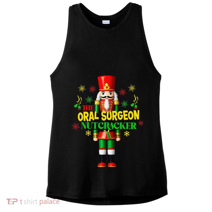 Nutcracker Oral Surgeon Christmas Festive Holiday Pajama Ladies PosiCharge Tri-Blend Wicking Tank