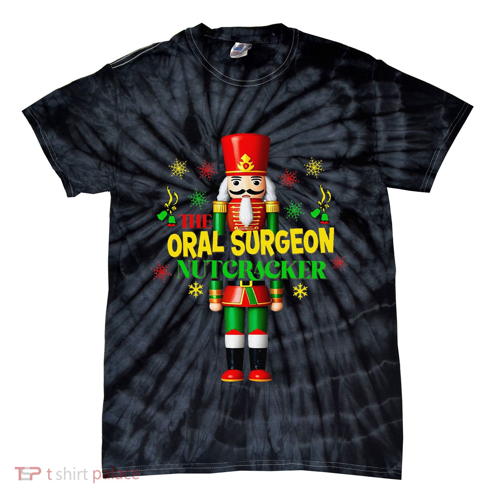 Nutcracker Oral Surgeon Christmas Festive Holiday Pajama Tie-Dye T-Shirt