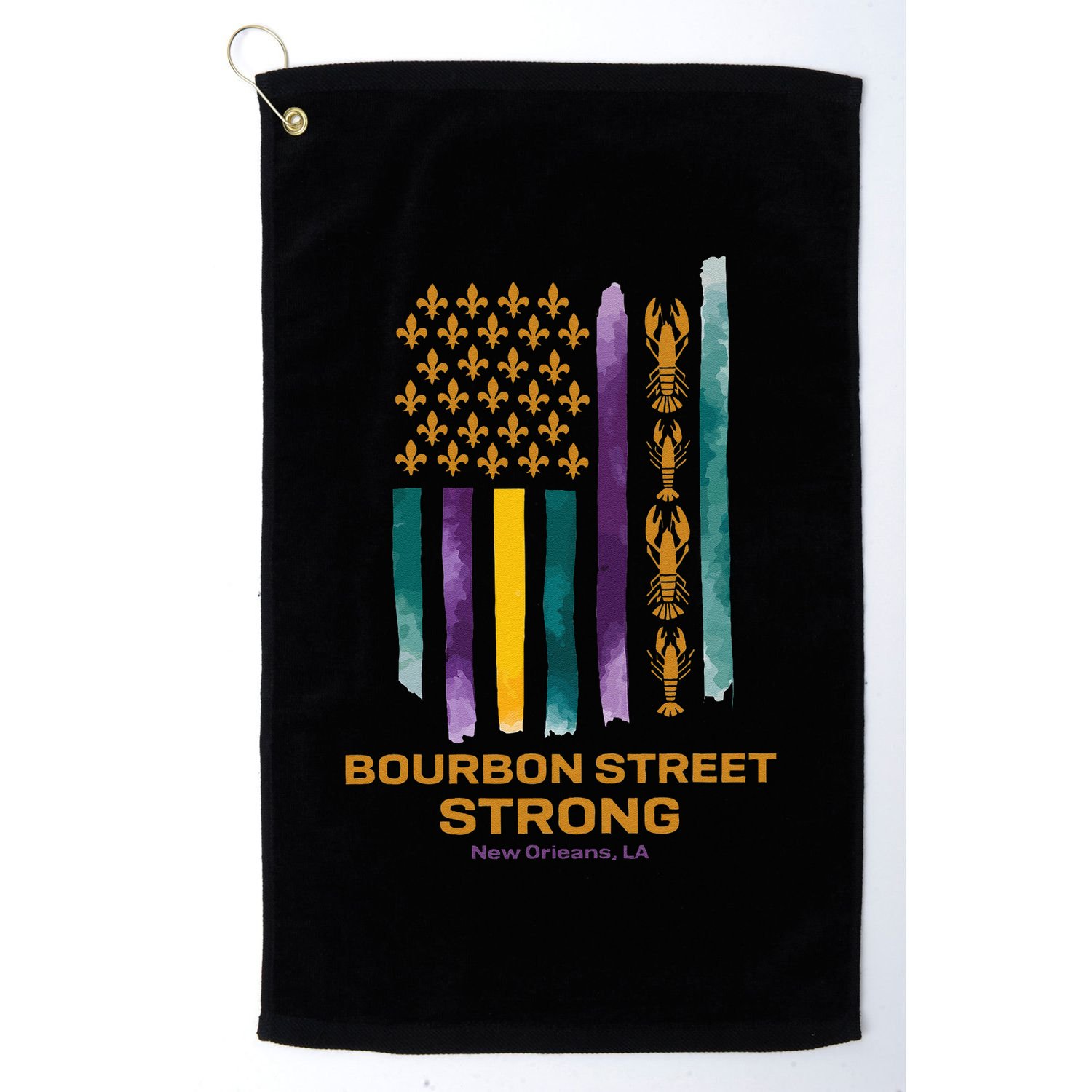 New Orleans Strong 2025 Bourbon Street Strong Gift Golf Towel