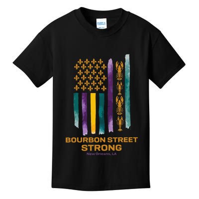 New Orleans Strong 2025 Bourbon Street Strong Gift Kids T-Shirt