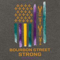 New Orleans Strong 2025 Bourbon Street Strong Gift Cotton Canvas Backpack