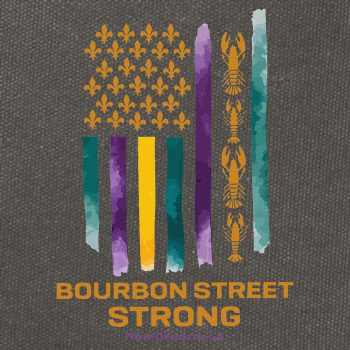 New Orleans Strong 2025 Bourbon Street Strong Gift Cotton Canvas Backpack