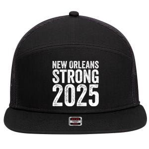 New Orleans Strong 2025 Women 7 Panel Mesh Trucker Snapback Hat