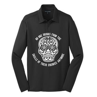 No One S From The Skulls 4th Of July Sugar Skull Gift Silk Touch Performance Long Sleeve Polo