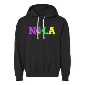 New Orleans Strong 2025 Nola Strong Support Fleur De Lis Garment-Dyed Fleece Hoodie