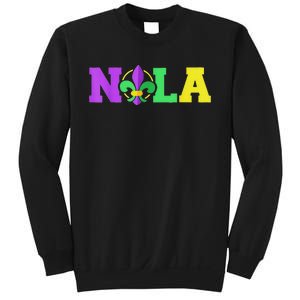 New Orleans Strong 2025 Nola Strong Support Fleur De Lis Sweatshirt