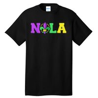 New Orleans Strong 2025 Nola Strong Support Fleur De Lis Tall T-Shirt