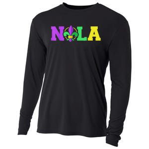 New Orleans Strong 2025 Nola Strong Support Fleur De Lis Cooling Performance Long Sleeve Crew