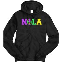 New Orleans Strong 2025 Nola Strong Support Fleur De Lis Tie Dye Hoodie