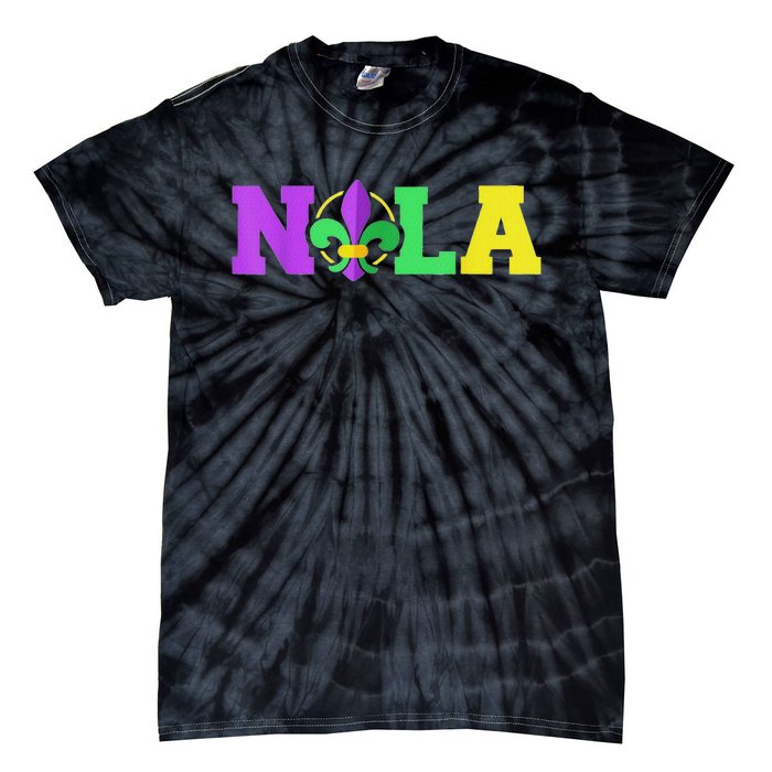 New Orleans Strong 2025 Nola Strong Support Fleur De Lis Tie-Dye T-Shirt