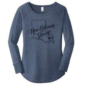 New Orleans Strong 2025 Nola Strong Support Louisiana Strong Women's Perfect Tri Tunic Long Sleeve Shirt