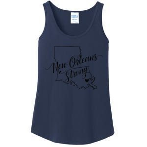 New Orleans Strong 2025 Nola Strong Support Louisiana Strong Ladies Essential Tank