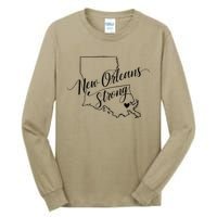 New Orleans Strong 2025 Nola Strong Support Louisiana Strong Tall Long Sleeve T-Shirt