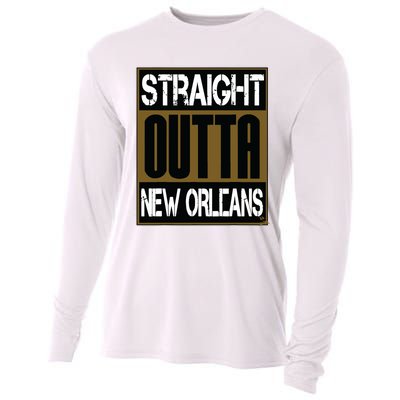 New Orleans Shirts Hip Hop Straight Outta New Orleans Cooling Performance Long Sleeve Crew