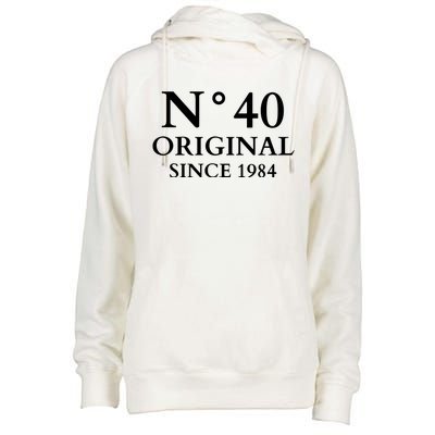 N°40 Original Since 1984 50th Birthday Party Gift Womens Funnel Neck Pullover Hood