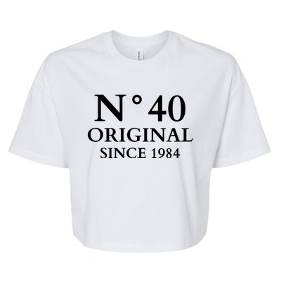 N°40 Original Since 1984 50th Birthday Party Gift Bella+Canvas Jersey Crop Tee