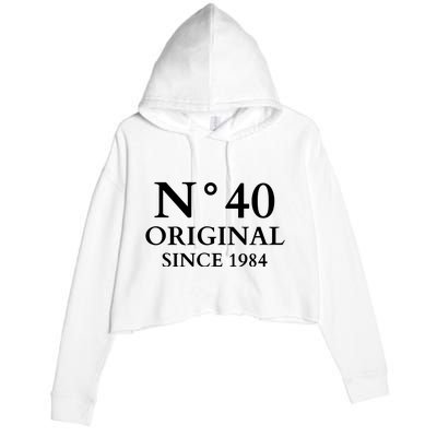 N°40 Original Since 1984 50th Birthday Party Gift Crop Fleece Hoodie