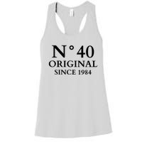 N°40 Original Since 1984 50th Birthday Party Gift Women's Racerback Tank