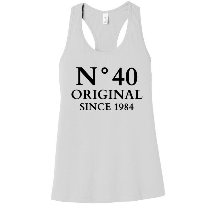 N°40 Original Since 1984 50th Birthday Party Gift Women's Racerback Tank