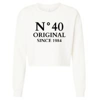 N°40 Original Since 1984 50th Birthday Party Gift Cropped Pullover Crew