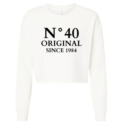 N°40 Original Since 1984 50th Birthday Party Gift Cropped Pullover Crew