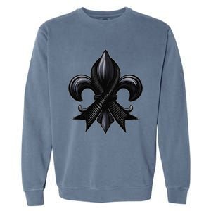 New Orleans Strong 2025 Nola Strong Support Fleurs De Lis Garment-Dyed Sweatshirt