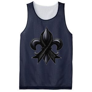 New Orleans Strong 2025 Nola Strong Support Fleurs De Lis Mesh Reversible Basketball Jersey Tank